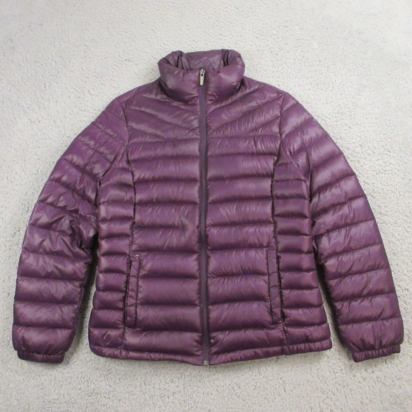 Free Country Womens Down Puffer Jacket size M‎ Puffer Goose Fill Winter Purple - Picture 1 of 9